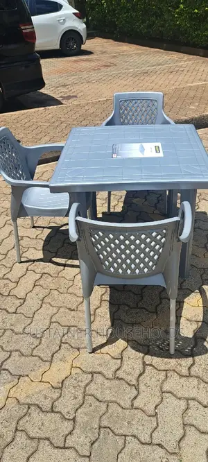 Plastic Table and Plastic Chairs Set