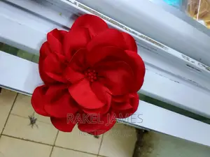 Ladies Red Brooch Flower