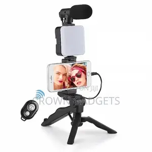 Vlog Beginners Smartphone Phone Video Kit, Led Light Microph