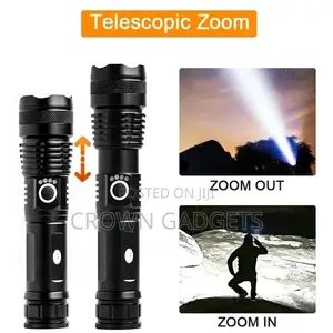 Most Powerful Flashlight 5 Modes Usb Zoom Led Torch Aluminiu