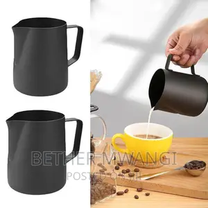 Black Milk Frothing Pitcher Steaming Cup Available .