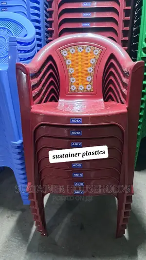 Maroon Adix Plastic Chairs
