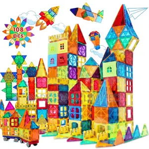 Magnetic Tiles Building Blocks Car Construction Toy Gift Kid