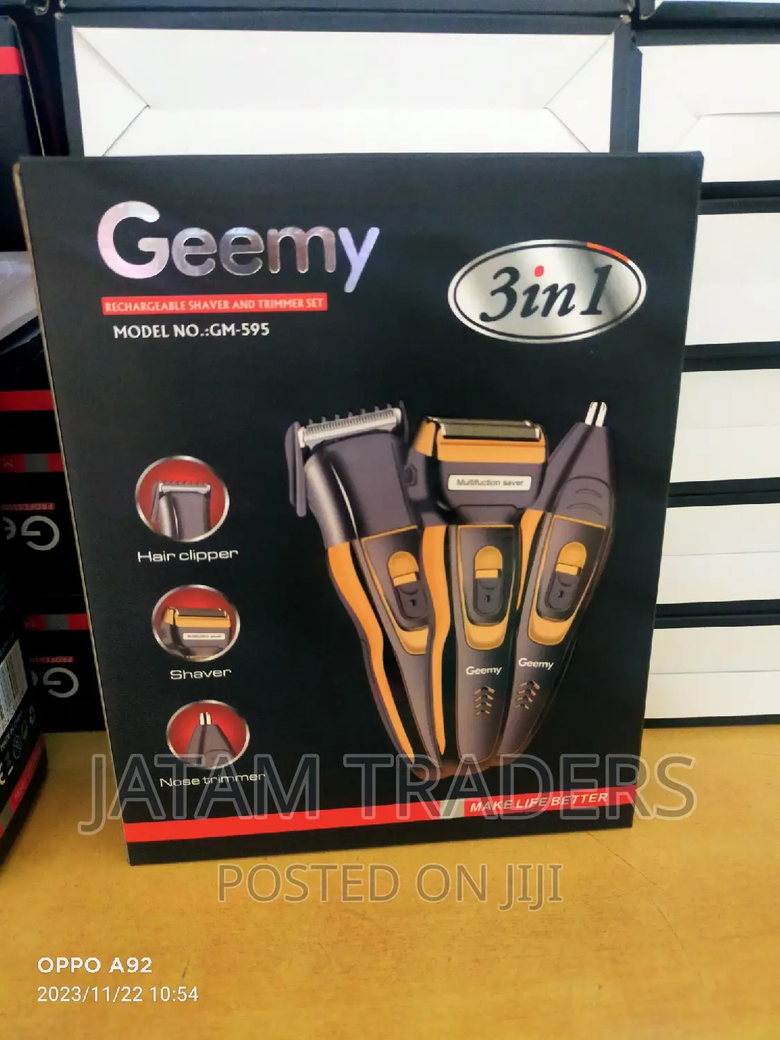 Rechargeable Shaver and Trimmer, 3 in 1