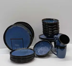 24pcs Dinner Set Blue, Black