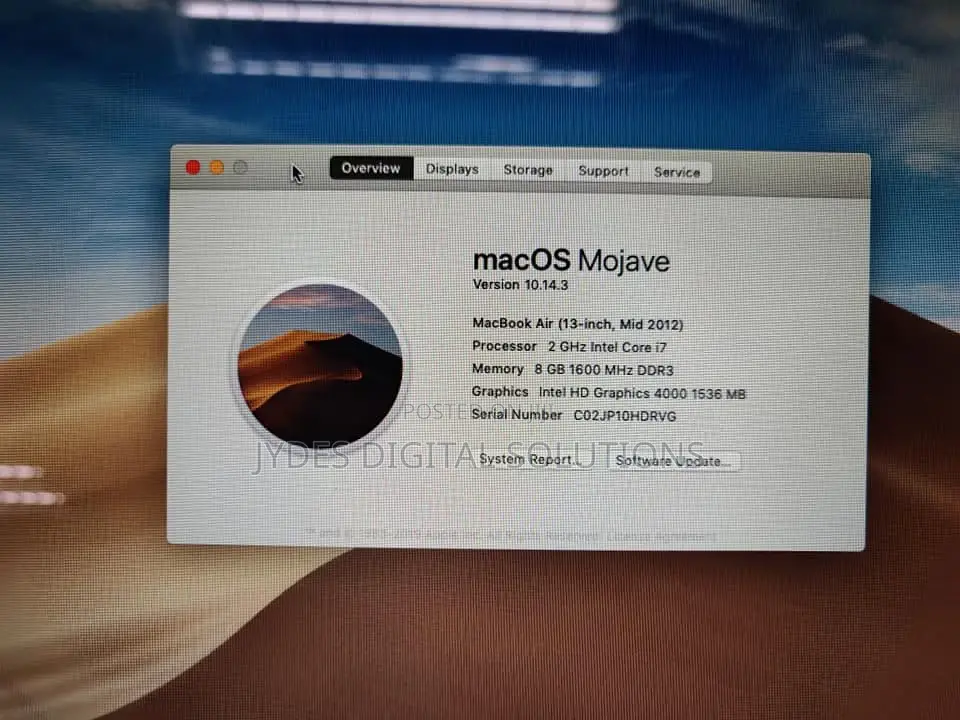 Laptop Apple MacBook Air 2012 8GB Intel Core I7 SSD 256GB