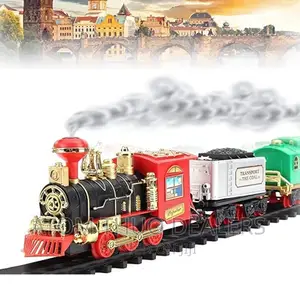 Classical Train Set With Smoke 17 Pieces