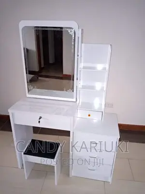 White Dresser With Sliding Mirror
