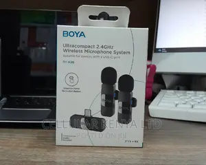 BOYA BY-V20 2-Person Wireless Microphone System With USB-C