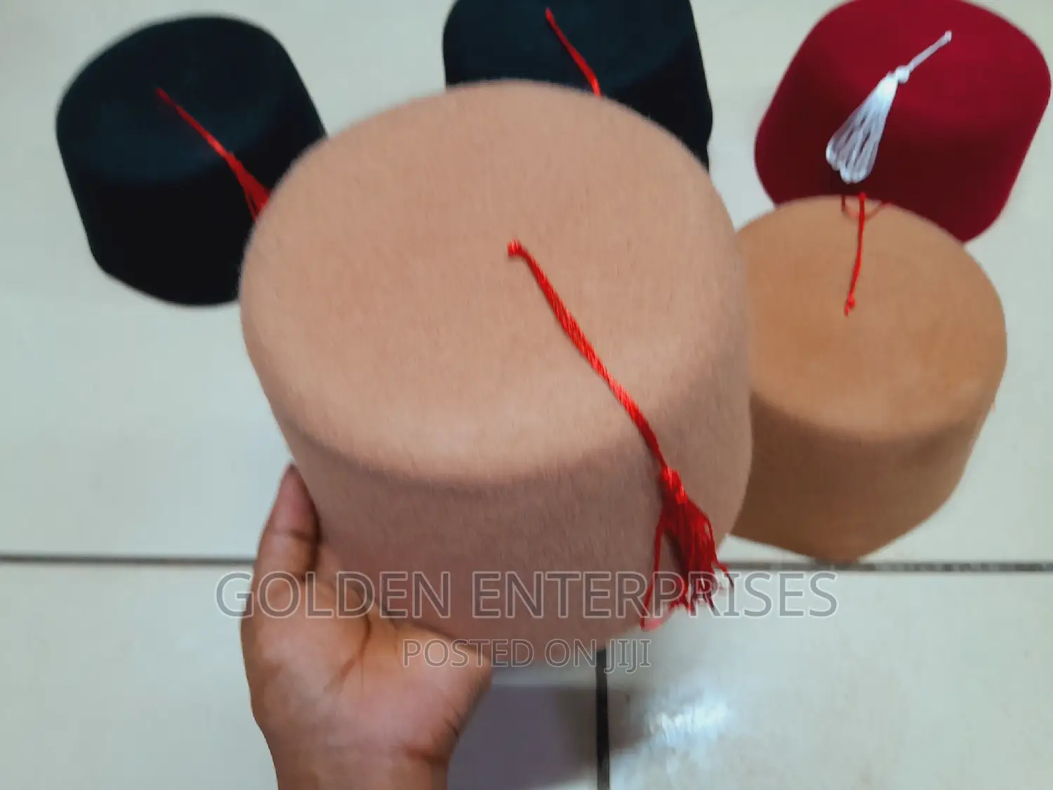 Beige Oga Hats