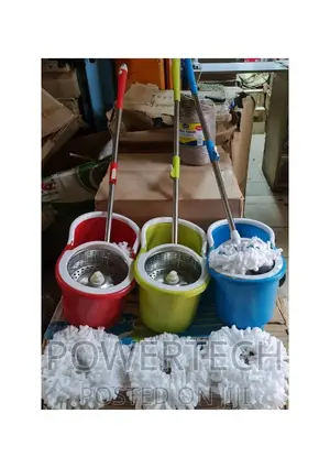 Metallic Spin Mop With Bucket 