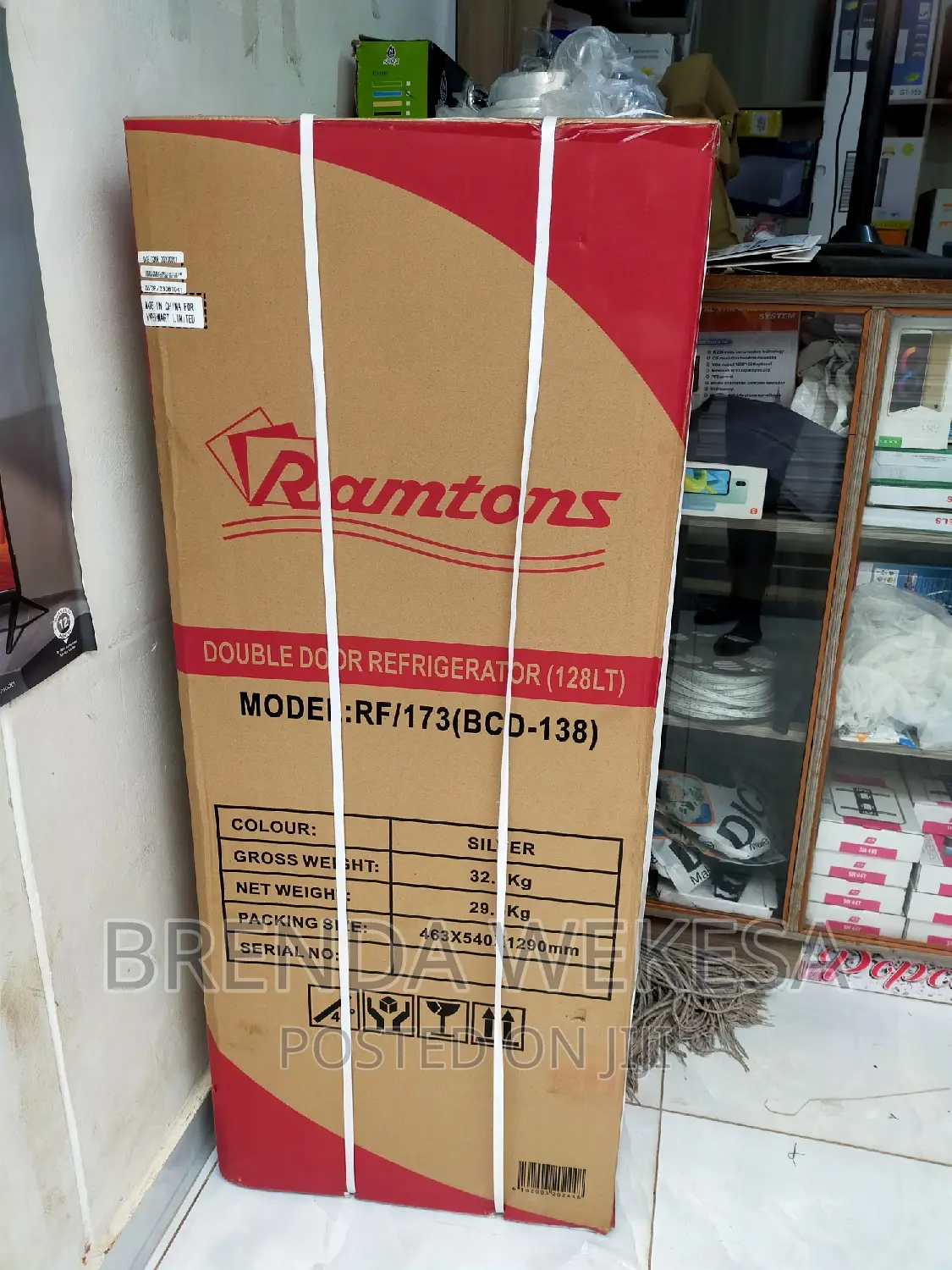 Ramtons 128 Liters 2 Door Direct Cool Fridge, Silver- Rf/1