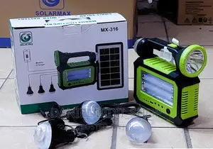Solarmax Portable Solar Lighting Kit With Bulbs