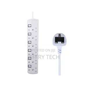 JSB 6-Way PORT Socket Power Extension Cable 5m White