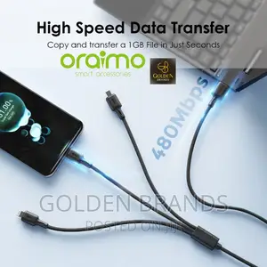 Oraimo Duraline 3A 1.2M Cable Lightning Type-C Micro USB