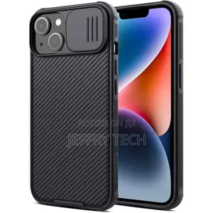 Nilkin for iPhone 14 Case With Camera Cover Camshield Pro