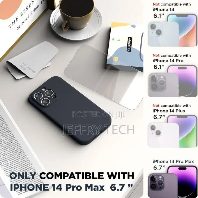 iPhone 14 Pro Max Case With 2 Replaceable Screen Protectors