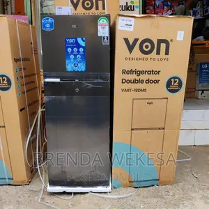 Von Vart-18dms Double Door Fridge 138l – Stainless Steel