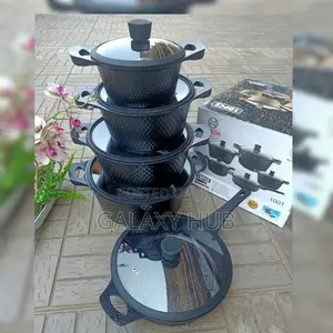 Black Bosch 11pc Cookware With Silicone Lid Covers