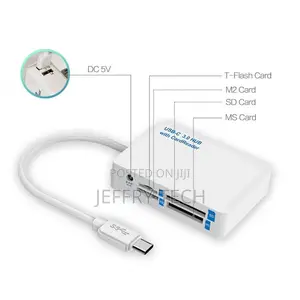 USB-C / Type-C USB 3.0 Hub With Card Reader for Phone, Table