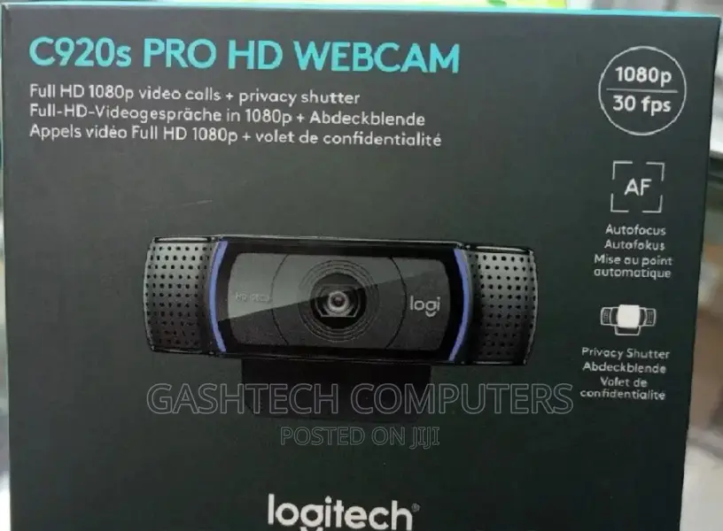 Logitech C920S HD Pro Webcam With Privacy Shutter