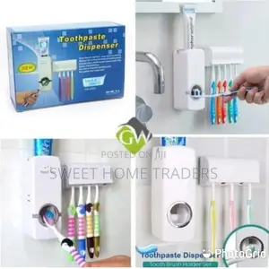Toothpaste Dispenser + Toothbrush Holder Set- Assorted
