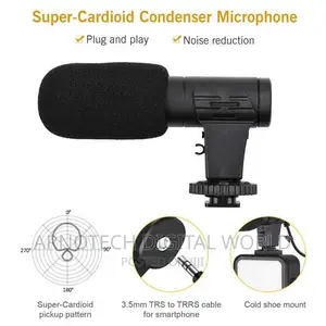 Camera Gimbal Stabilizer With Led Studio Video Light Microph
