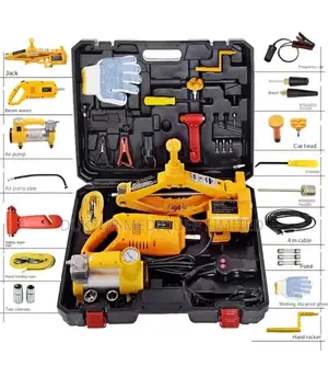 Electric Car Jack Kit With Electric Wrench And Inflator