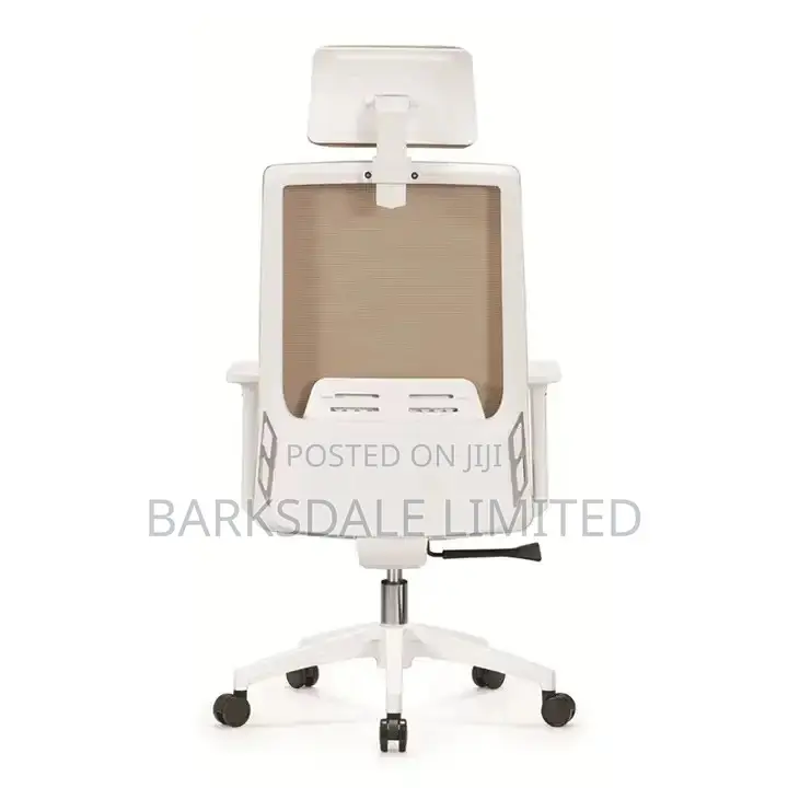 White Office Chair Ergonomic Back Mesh Arms Lumbar Support