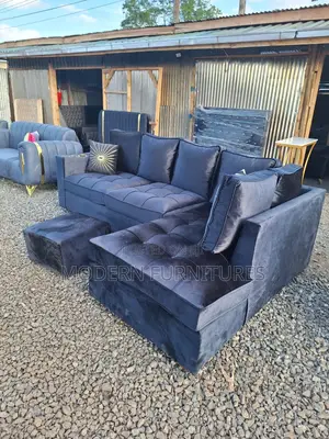 Black L Sofa/Corner Sofa