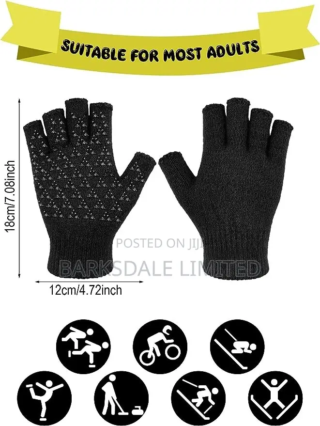 Half Fingerless Touchscreen Mittens Gloves Winter Cold