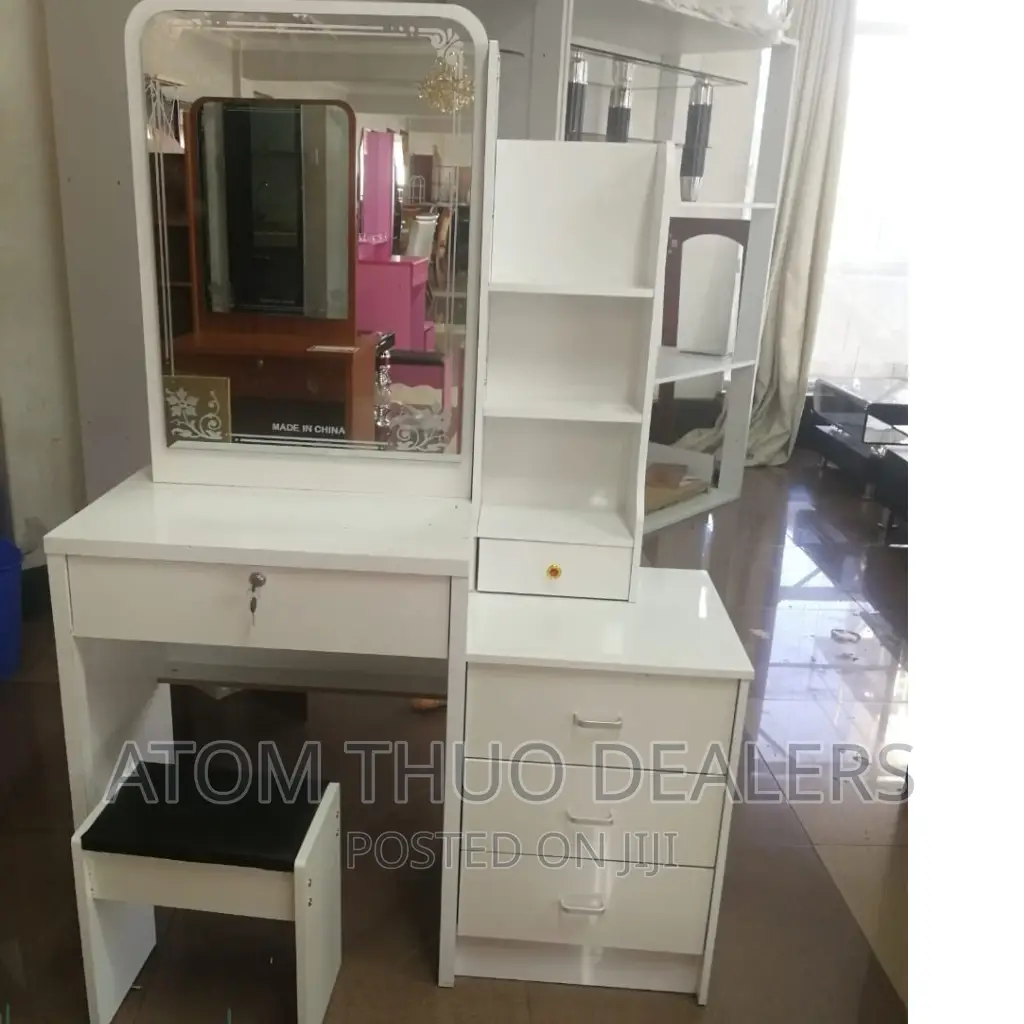 White Dressing Table With Sliding Mirror Available