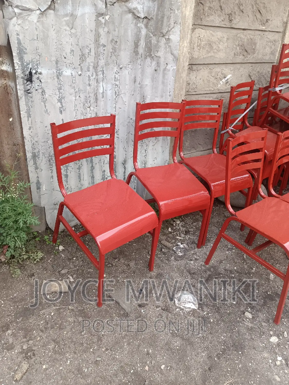 Metal School Chairs.