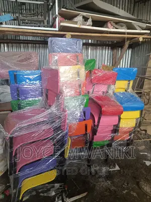School Chairs, Different Colours.