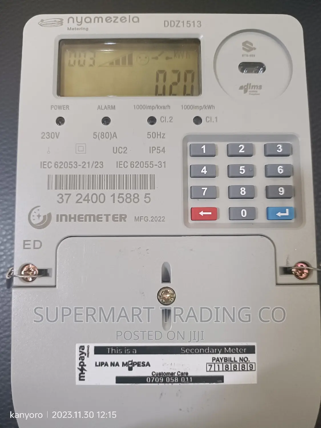 Prepaid Submeter Single Phase