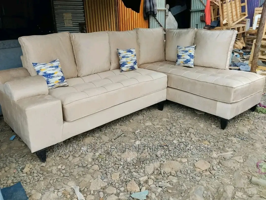 6 Seater L Shape Sofa With Spring Coushions