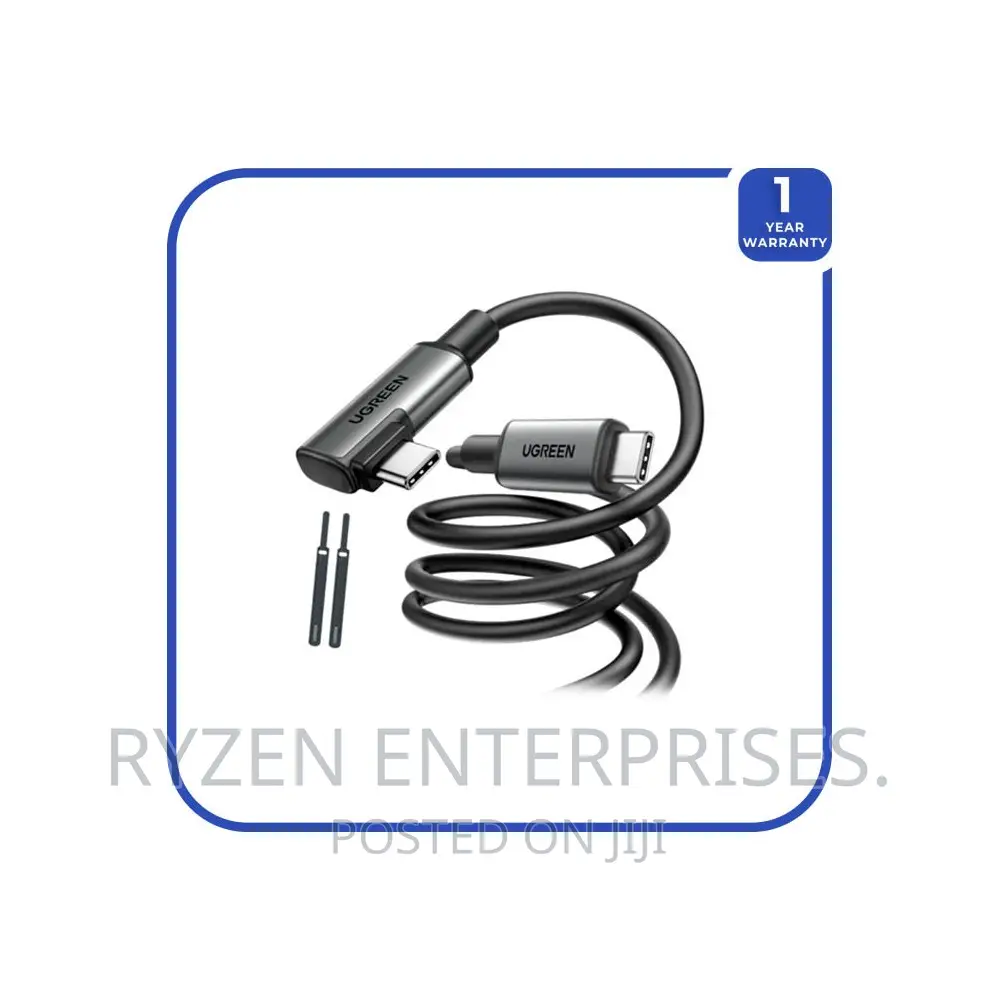 UGREEN Right Angle USB-C to USB-C Link Cable 5m (Black)