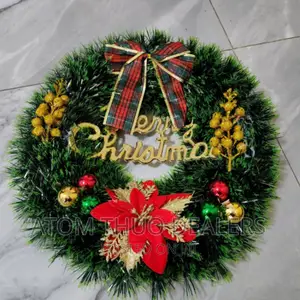 Christmas Wreath With 35 Cm Diameter .