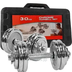 30 KGS Chrome Dumbbell Set With Case