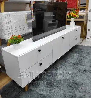 6ft Luxury White Tv Stand