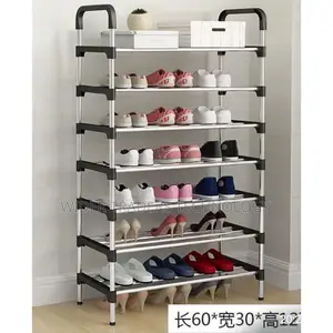 7 Layer Storage Shoe Rack Orgernizer Black 7 Layer
