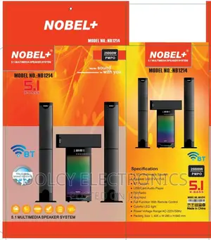 Nobel+ 5.1ch Bluetooth Speaker System 25,000W
