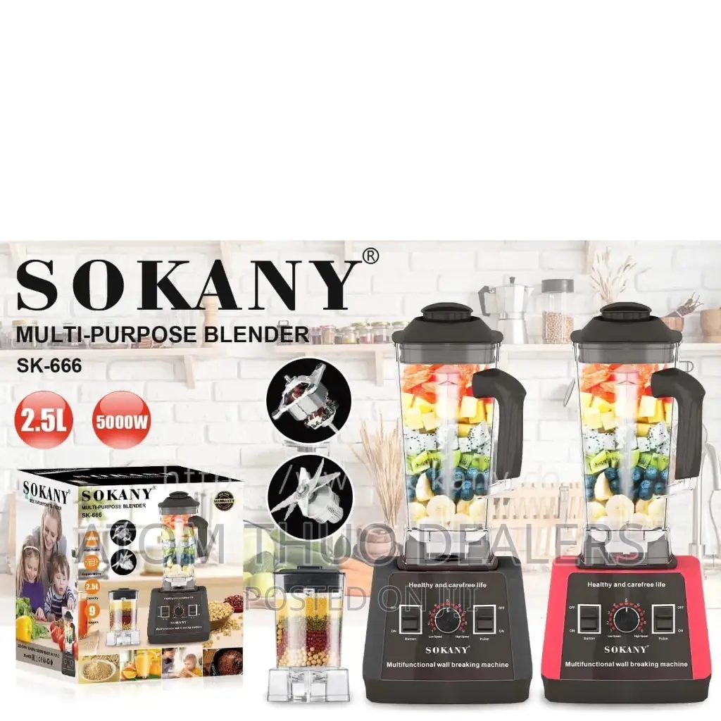 2 in 1 5000 Watts Sokany Commercial Blender
