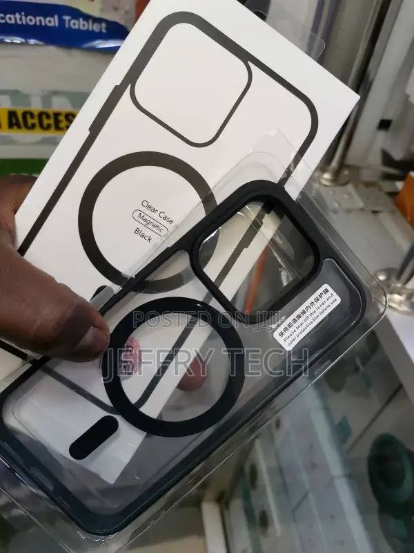 Black Clear Magsafe Case for iPhone 15 Pro