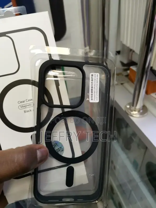 Black Clear Magsafe Case for iPhone 15 Pro