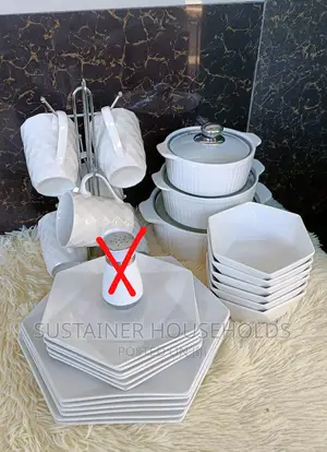 *30pc Hexagonal Ceramic Dinner Set*