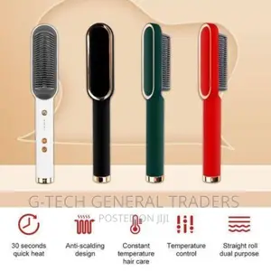 Generic Electric Hair Straightener Brush Iron Hot Comb