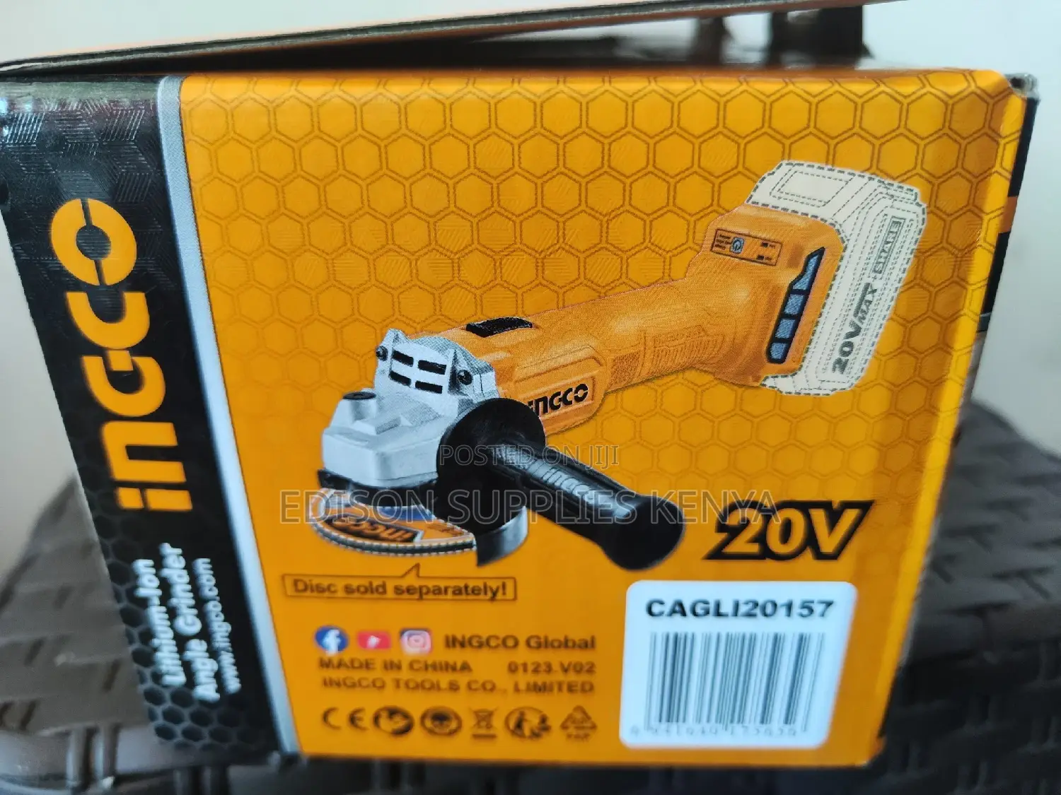 Ingco Cordless Angle Grinder Lithium-Ion Angle Grinder