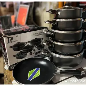 JP 10PCS Pot Aluminum Cookware Set Non-Stick + 1PCS Fry Pan