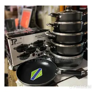 JP 10PCS Pot Aluminum Cookware Set Non-Stick